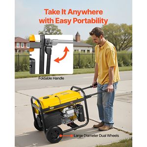 Generador Portátil de 9625W de Potencia Máxima con Asa Plegable, Arranque Eléctrico, Generadores de Respaldo a Gasolina - Product Image 4
