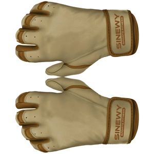Gants d'entraînement en cuir SINEWY blancs et orange, rembourrés, fermeture auto-agrippante, unisexes, pour adultes, sport et fitness - Product Image 4