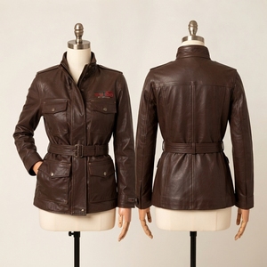 Chaqueta de Cuero para Mujer de Alta Calidad, Ropa Urbana, Chaqueta de Cuero para Mujer Hecha con Textura de Cuero Suave y Costuras Duraderas - Product Image 6