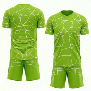 Ensemble de maillots de football personnalisés avec logo par sublimation, uniformes d'entraînement à séchage rapide, kit d'équipe de club, rétro futbol, découpe 100 % automatisée - Product Image 3