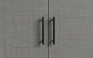 Buffet moderne à 2 portes en chêne massif pour salon - Rangement résistant à l'eau avec design minimaliste - Product Image 4