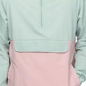 <b>Men's</b> Color Blocked <b>Half</b> <b>Zip</b> Hooded Windproof <b>Jacket</b> Regular Sleeve Woven Polyester Spring Style - Product Image 5