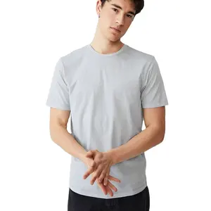 T-shirts à col rond en trois mélanges gris chauffant