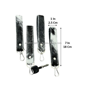 Nuevo Llavero de Cuero Genuino de Vaca con Correa para la Muñeca, Personalizado para Vaqueras, Regalo con Mosquetón y Anillas para Llaves - Product Image 2