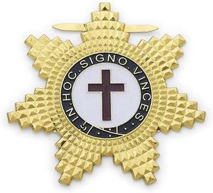 เครื่องประดับหน้าอกของหน่วยสั่งการอัศวินเทมพลาร์ - IN HOC SIGNO VINCES ชนิดอัญมณี โกลด์สโตน ศตวรรษที่ 12 - Product Image 1