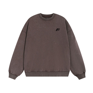 Sudaderas con capucha extragrandes de algodón pesado personalizadas al por mayor con efecto desgastado, forro polar de algodón pesado, bolsillo frontal y hombros caídos, OEM - Product Image 5