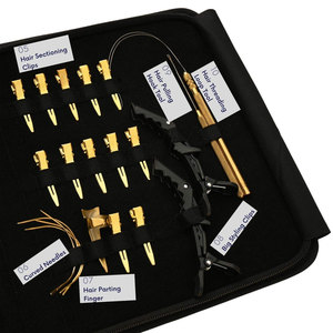 Kit Complet Professionnel de Salon pour Extensions Capillaires – Ensemble de Pinces à Micro-Anneaux avec Outil à Boucle, Mini Ciseaux et Fil à Perruque - Product Image 6