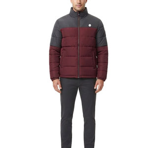 Chaqueta Informal Acolchada para Hombre, Chaqueta Cálida de Invierno con Acolchado Elegante, Cierre Completo, Cuello Alto, Prácticos Bolsillos Laterales - Product Image 1