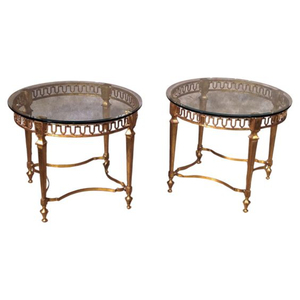 Mesas Marroquíes Modernas de Diseño Artístico Creativo, de la Mejor Calidad, en Metal de Alta Gama, Chapadas en Oro y con Tapa de Vidrio, a un Precio Impresionante - Product Image 1
