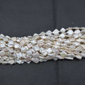 Perlas de Agua Dulce Naturales Blancas de 12mm 14mm 16mm, Forma de Cometa Irregular, para DIY, Collar, Pulsera, Colección de Joyería de Moda - Product Image 2