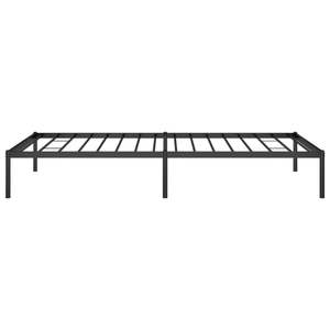 Cadre de lit simple rectangulaire en acier noir, structure métallique - Product Image 6