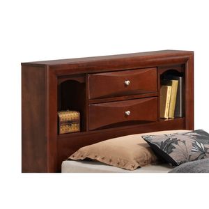 Letto a una piazza e mezza elegante in legno di ciliegio con contenitore - Product Image 3