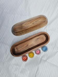 Cuencos de Madera Rectangulares Hechos a Mano al por Mayor y Recipientes Personalizados para Velas para Halloween y Navidad |   Fabricante OEM - Product Image 2