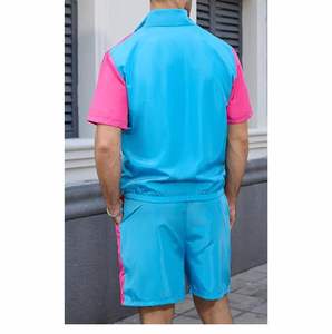 Conjunto Deportivo de Alta Calidad para Hombre, Chaqueta Cortavientos Ligera con Bordado a Color y Parches, 100% Nailon, con Cierre y Pantalones Cortos - Product Image 3