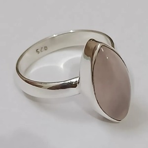 Rose <b>Quartz</b> Marquise 925 Sterling Silver Jewelry gift for her <b>Ring</b> bezel setting Handmade Rose <b>Quartz</b> Jewelry - Product Image 4