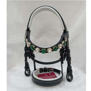 Bride de cheval personnalisable de meilleure qualité, produit de cheval de loisir entièrement en cuir du fabricant grossiste - Product Image 1
