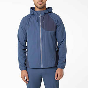 Ensemble de survêtement léger pour homme, veste et pantalon de jogging en acier bleu, design personnalisé OEM, contraste Steel Cyclone - Product Image 4