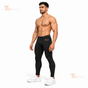 New Wholesale Men's Quick Dry Fitness Training <b>Compression</b> <b>Leggings</b> Mid Waist Solid Sport <b>Compression</b> Running Tight Pants - Product Image 2