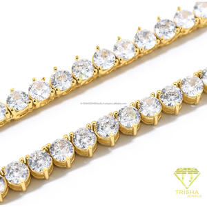 Collier tennis en moissanite VVS en argent sterling 925, bijoux de luxe pour les détaillants - Product Image 4