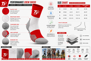 Chaussettes de sport athlétiques personnalisées avec logo TI, chaussettes de sport de performance supérieure, respirantes, rembourrées, chaussettes d'entraînement avec logo personnalisé - Product Image 6