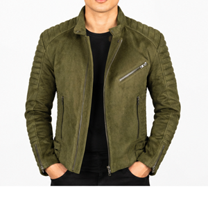 <b>Men's</b> Genuine Leather Stand Collar Winter Jacket with Windproof Breathable <b>Long</b> Sleeves Pockets Front Logo Warm <b>Coat</b> - Product Image 2