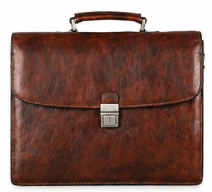 Maletín de Cuero Genuino de Lujo, Clásico, Portátil, Vintage, para Oficina, Portátil, Negocios, Viajes, para Hombre, de Cuero de Grano Completo - Product Image 2