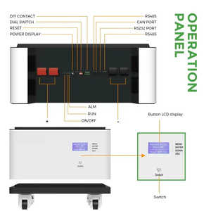 Sistema de Almacenamiento de Energía Solar para el Hogar, Batería de Iones de Litio Solar Apilable de 51.2V 48V 1000Ah 50kWh, Rango de 10KW 20KW 30KW 40KW - Product Image 5