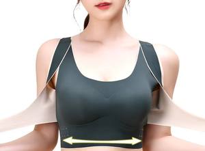 Plus Size Women's High Support Eco-Friendly Breathable Sports <b>Bra</b> <b>Removable</b> <b>Pads</b> for Yoga-Adjustable Straps Lightweight - Product Image 2
