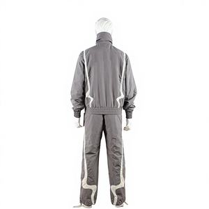 Conjunto de Chándal Deportivo Cortavientos de Nylon para Hombre, 2 Piezas, Estilo Retro, Holgado, Tallas Grandes, Chaqueta y Pantalón Personalizados - Product Image 3