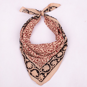 Fabricant Grossiste Fournisseur Tissu Bandana Personnalisé 100% Coton Imprimé au Bloc pour Femme Mouchoir Style Bagru Imprimé - Product Image 1