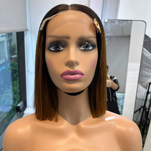 Human Hair <b>Wig</b> Color Raw Vietnamese Human Hair High Quality Bone Straight Super Double Drawn <b>Ombre</b> Brown - Product Image 5