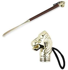 Premium Brass Shoe Horn with Wooden Handle Elegant Durable Footwear <b>Helper</b> for Easy Wear - Product Image 6