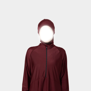 Traje de Baño Islámico de Manga Larga para Mujer, Personalizable, de 2 Piezas, Corte Alto, Ecológico, con Cremalleras Frontales, Etiqueta Privada Completa - Product Image 6