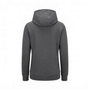 Sudadera con capucha y cremallera para mujer, color gris oscuro, de forro polar, manga larga, con estampado gráfico y bolsillo canguro, personalizada - Product Image 4
