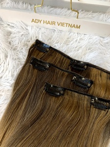 2023 meilleure vente lâche vague profonde Remy cheveux Clip-In Extensions pour les femmes en gros une pièce armure haute qualité armure de cheveux humains - Product Image 3