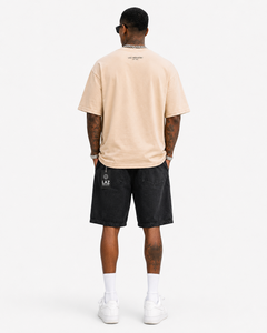 Crew Neck Black Shorts Men Acid Wash Sumer <b>set</b> Casual Wear High Waist Solid Color 100% Cotton Breathable Quick Dry Summerset - Product Image 6
