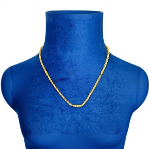 Elegante Cadena de Oro Sólido de 22K con Diseño de Cuerda Trenzada y Detalles de Barril, Collar de Oro Amarillo Auténtico con Sello BIS - Product Image 1