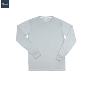 Sublimation Blanks Long Sleeves T-shirt Custom Private Label for Brand Low MOQ High Quality 170-180 Grams Very Soft for <b>Men</b> - Product Image 3