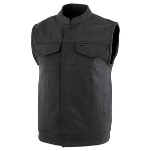 Chaleco de Cuero Casual para Hombre Tallas Grandes, Chaleco de Piel Vacuna a la Moda, Chaleco de Cuero sin Mangas para Motocicleta, Personalizado OEM ODM - Product Image 6