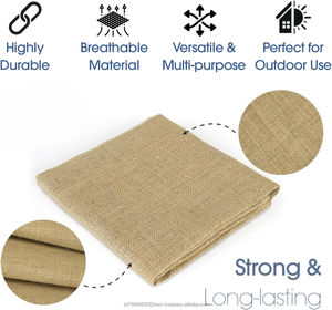 Tissu en toile de jute écologique de 40 pouces de large, 280 GSM, 100 yards (300 pieds), tissu naturel de qualité supérieure pour les mariages, les travaux manuels à domicile et le jardinage - Product Image 5