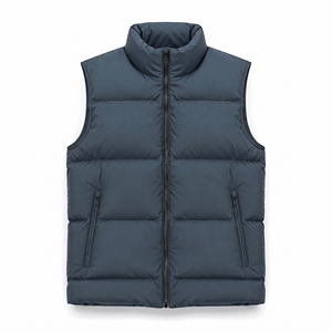 Chaleco Acolchado Ligero Personalizado, Sin Mangas, Impermeable, Transpirable, Reversible, Chaqueta de Invierno con Cierre Frontal, Ropa Exterior OEM - Product Image 1