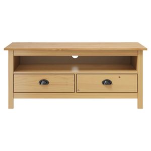 Supporto TV in legno massello di pino marrone miele 43.3 \ "x15.7 \" x18.5 \" - Product Image 2