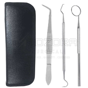 Kit de Examen Dental para Terapia Oral, Instrumentos Manuales Reutilizables con Agarre Ergonómico para Limpieza Dental de Medzora Surgical - Product Image 2