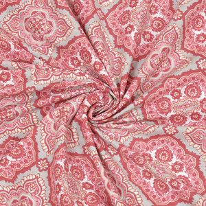 Heritage <b>King</b> Size Jaipuri Cotton Bedsheet Pink Ethnic Print Bedding Set for Home Hotel and Resort Use - Product Image 6