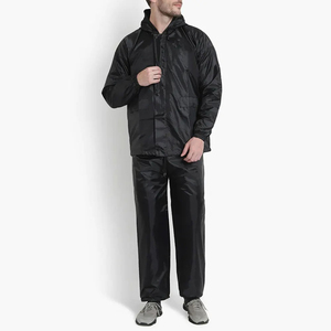 Winter Hooded Men's Track Suit Windbreaker Set Full Length Breathable Solid Nylon Sporty Outdoor Waterproof Lightweight Clothing - Product Image 6