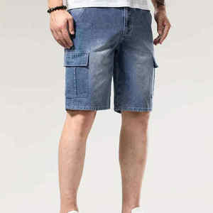 Shorts en jean décontractés pour hommes, 100% coton, de haute qualité, personnalisés, mode estivale, vêtements d'extérieur - Product Image 1