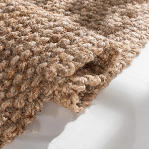 Alfombra Rectangular de Yute Trenzado Antideslizante con Patrón Abstracto Moderno, Diseño Fabuloso de la India, Alfombra Estampada a Precio Económico - Product Image 6