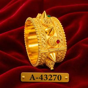 MOLL JEWELLERS กำไลข้อมือชุบทองวินเทจ สำหรับผู้หญิง ประดับทับทิมทรงหยดน้ำ วัสดุอัลลอยด์ ได้รับการรับรองจากบุคคลที่สาม A-43266 - Product Image 2