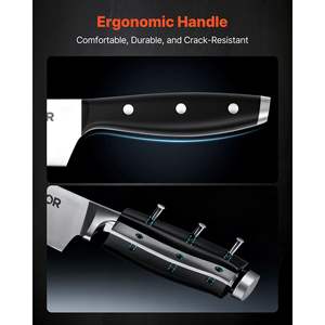 Juego de Cuchillos de Cocina de 15 Piezas con Mango Ergonómico, Acero Inoxidable con Alto Contenido de Carbono, Bloque de Madera, Varilla de Afilado - Product Image 5