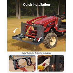 Piastra di Montaggio Universale 1/2 per Skid Steer, Capacità 6000 libbre, Design Rinforzato con Taglio, Facile da Montare con Bulloni per Ricambi Macchine Agricole - Product Image 5
